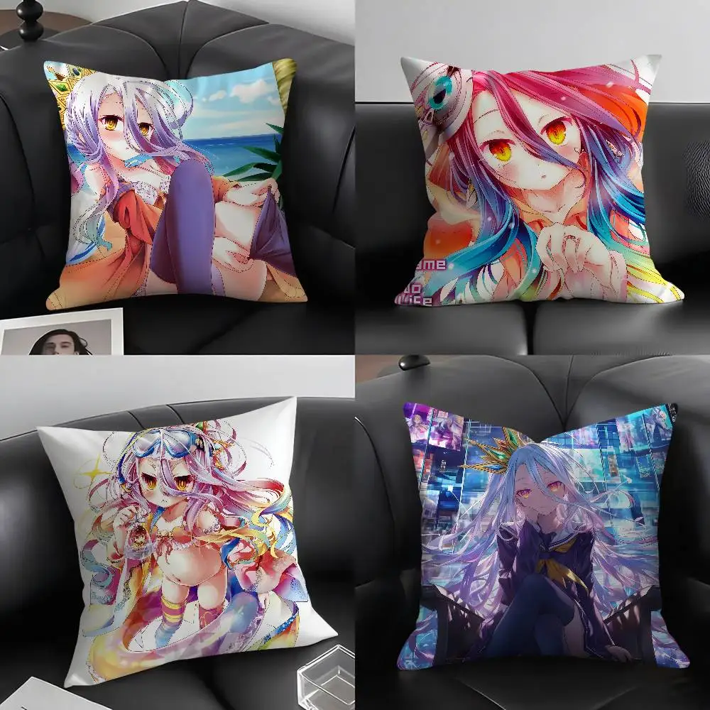 

Популярная наволочка в стиле аниме N-No G-Game No LifeS, мягкая плюшевая ткань, двухсторонний принт, декоративная наволочка для дома, гостиной, подарок