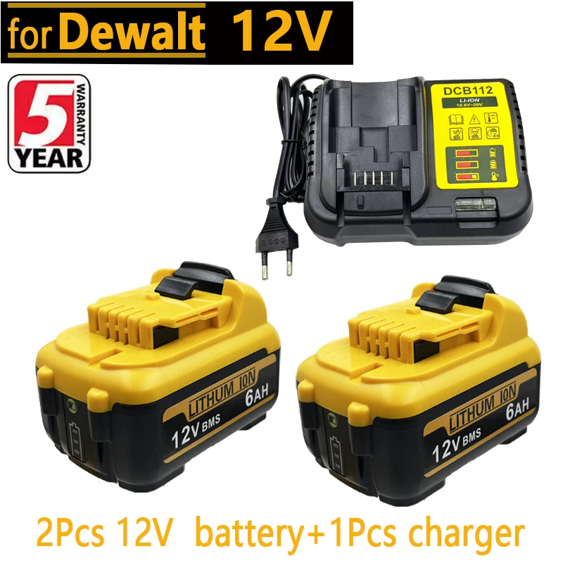 Original Genuine for DEWALT 12V MAX 6.0Ah Tool Lithium-ion Battery，For DCB120 DCB1205-XJ，For DEWALT 
