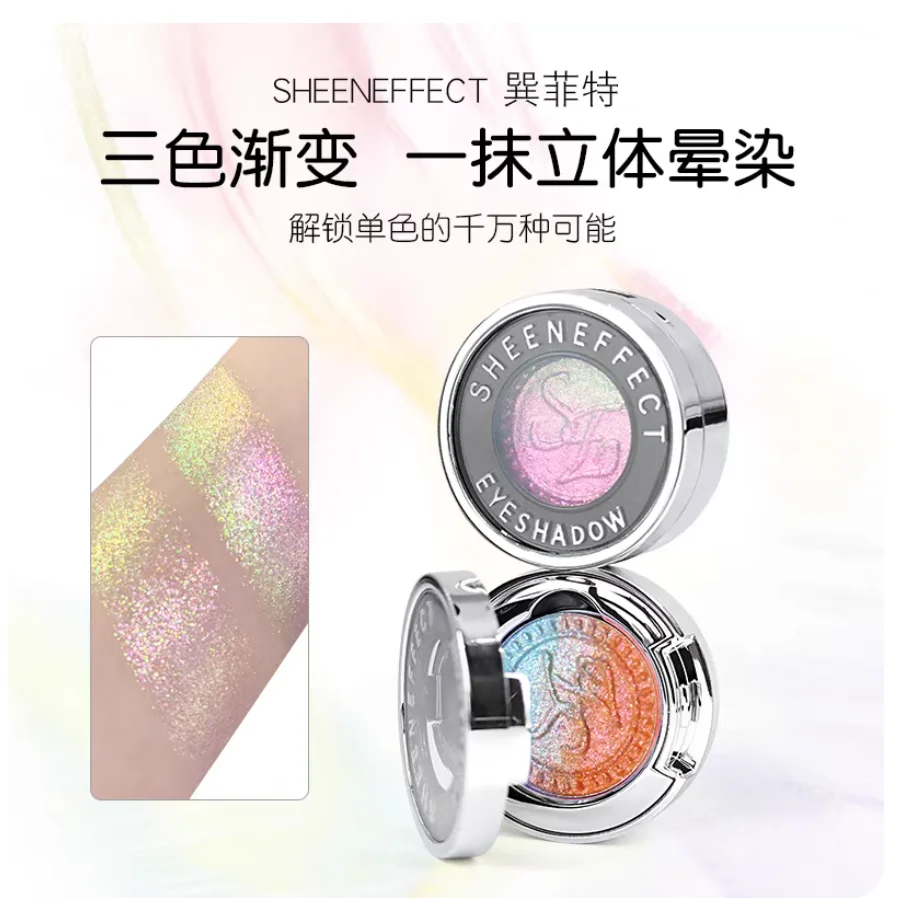 Nuevas Tonificaciones! Sombra de Ojos con Efecto Camaleón Degradado Brillante SheenEffect, Iluminador Pigmentado de Larga Duración, Maquillaje de Ojos con Efecto Brillante