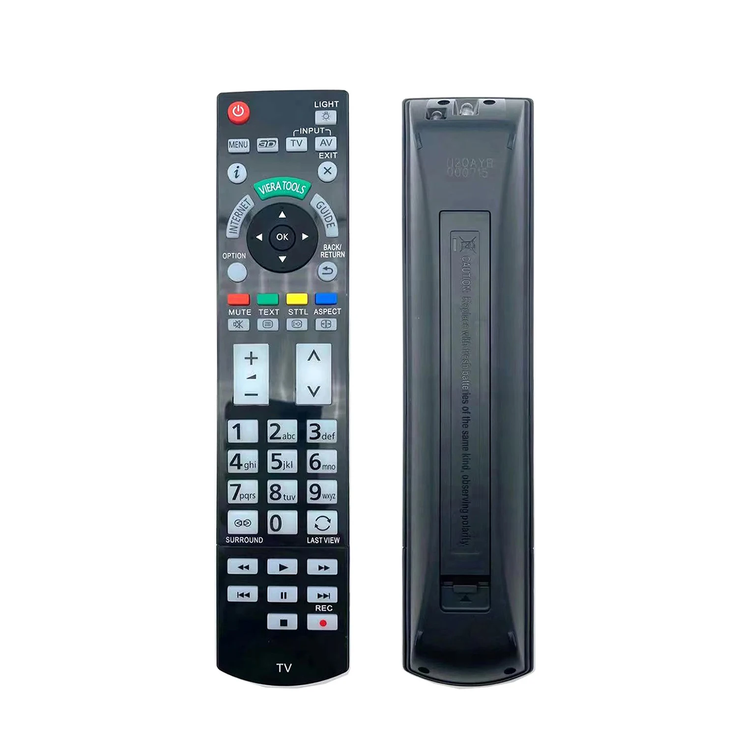Replacement Remote Control for Panasonic N2QAYB000715 TX-L42ETW50 TX-P50VT50B TX-P50ST30B LED 3D TV