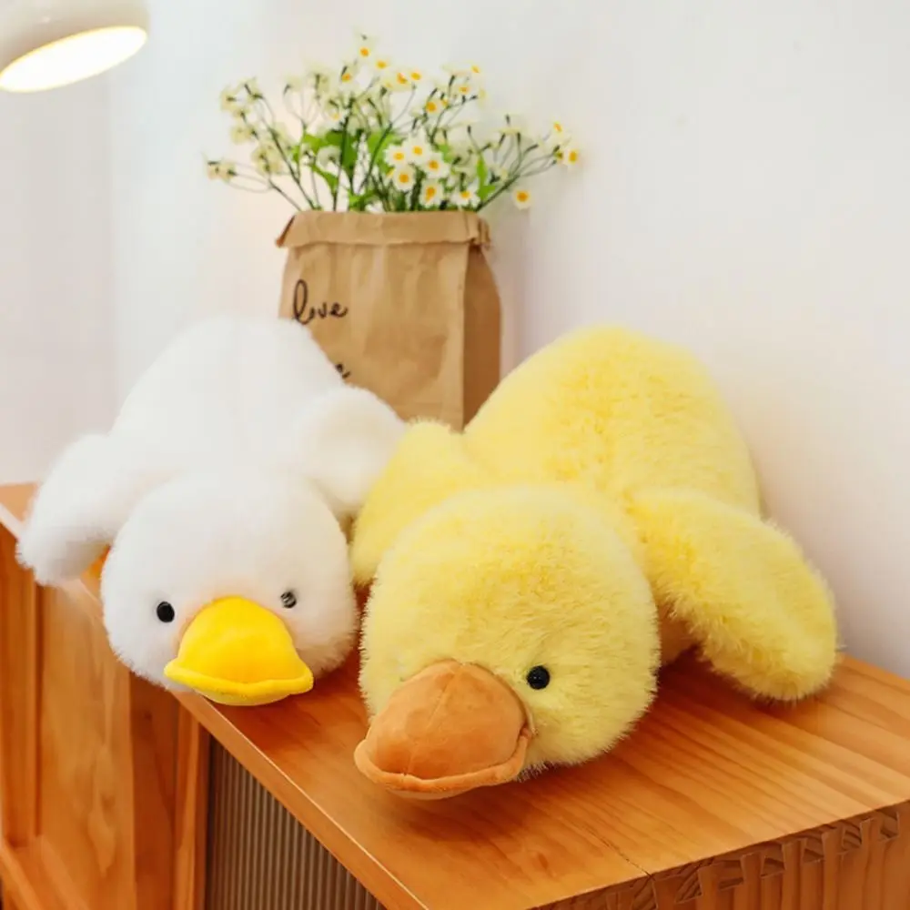 PP Baumwolle lange Haare Ente Puppe flauschige interaktive umarmbare Ente Cartoon handgemachte Ente Stofftier Geschenke Baby schlafende Puppe