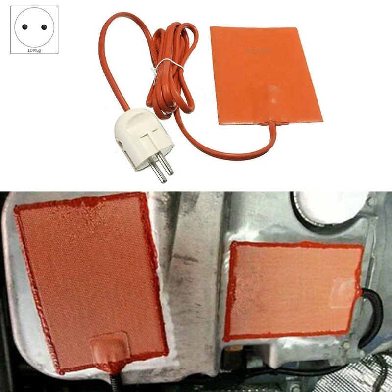 15X20cm 220V 300W Car Engine Oil Pan and Fuel Tank Heating Pad Silicone Heating Pad Water Tank Heating Pad with EU Plug