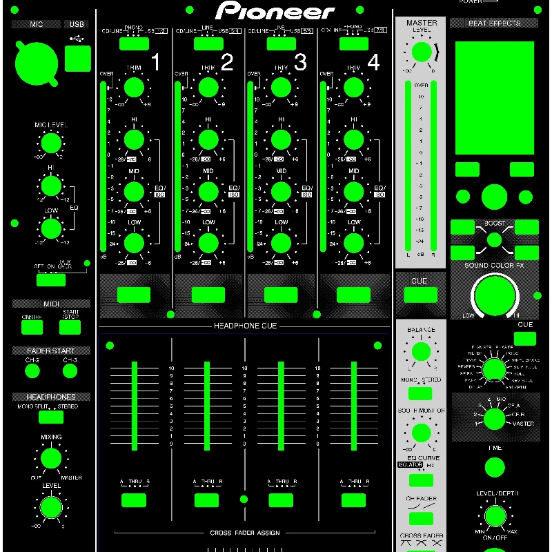 Pioneer DJM750 Mixing Console Film Panel Protection Sticker.Not Iron Panel