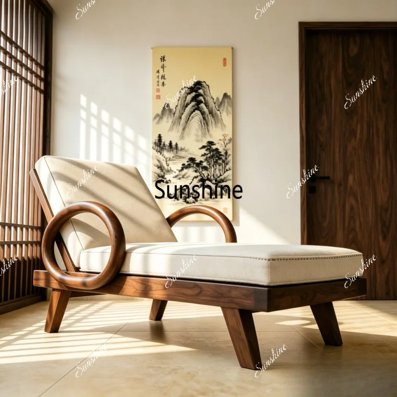 New Chinese solid wood, concubine chair light luxury solid wood, modern simple home