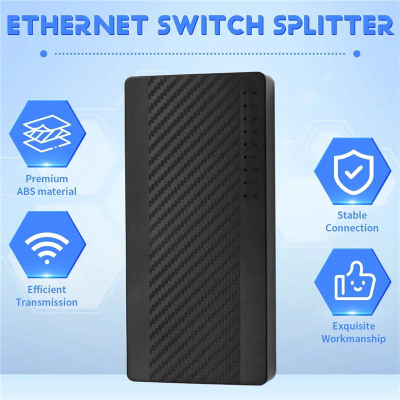 A52T Ethernet 8-Port Switches Wireless Router Monitors For Ethernet, Desktop Smart WIFI, Wireless Router