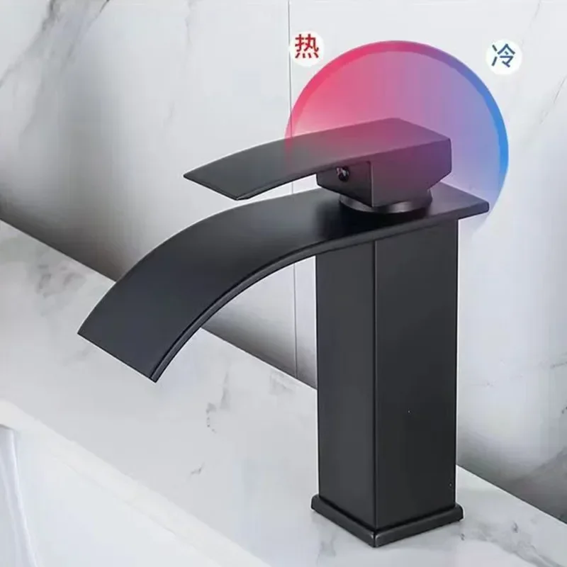 

DurableStainless Steel Copper Core Low Cold And Hot Water Faucet Washbasin Kitchen Basin Anti Splash Universal Single Hole Fauce