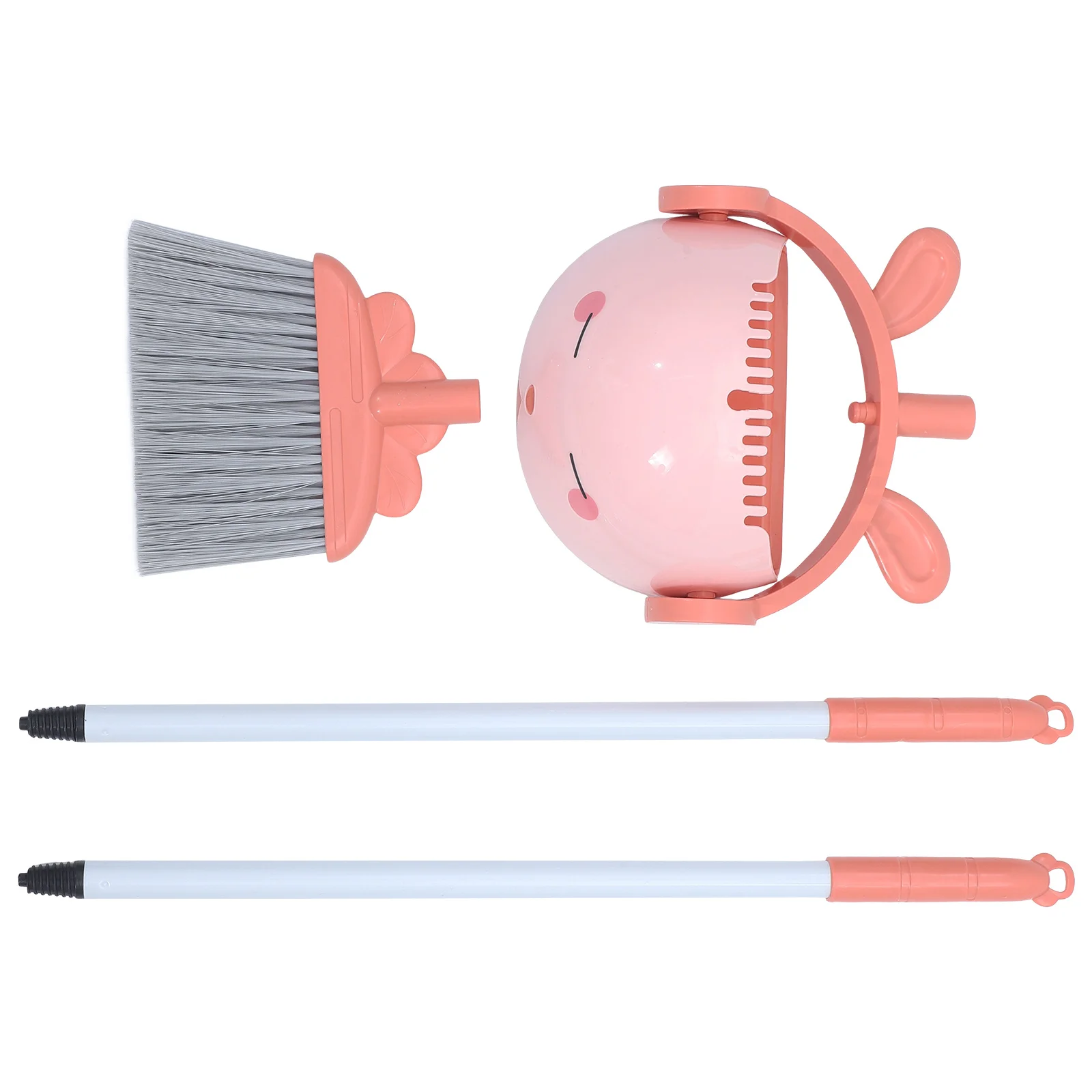 1Set Duurzame Kinderbezem en Stoffer Set Glad Oppervlak Cartoon Ontwerp Kinderen Schoonmaken Tool Stoffer en Borstel Set