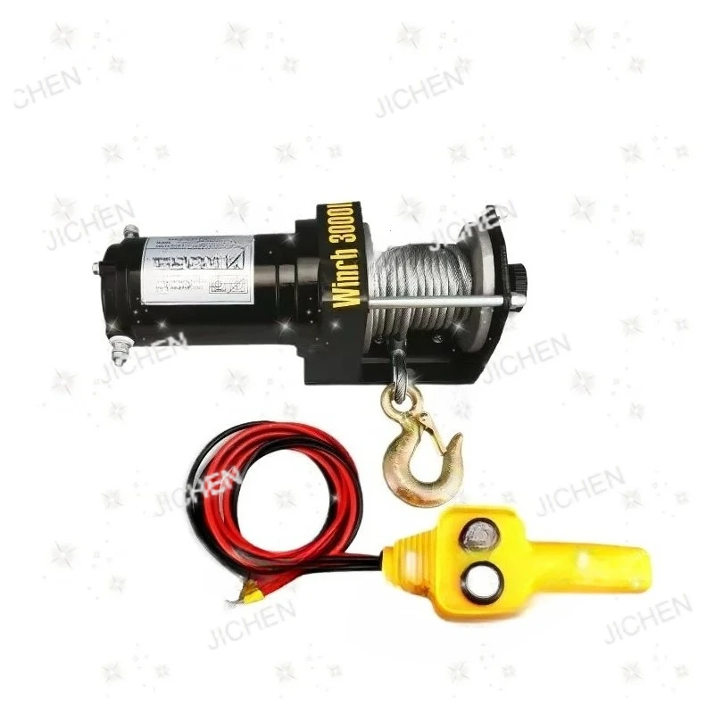 Winche Eléctrico de Alta Calidad JC de 12v para Vehículos Todoterreno, Winche de Autorescate