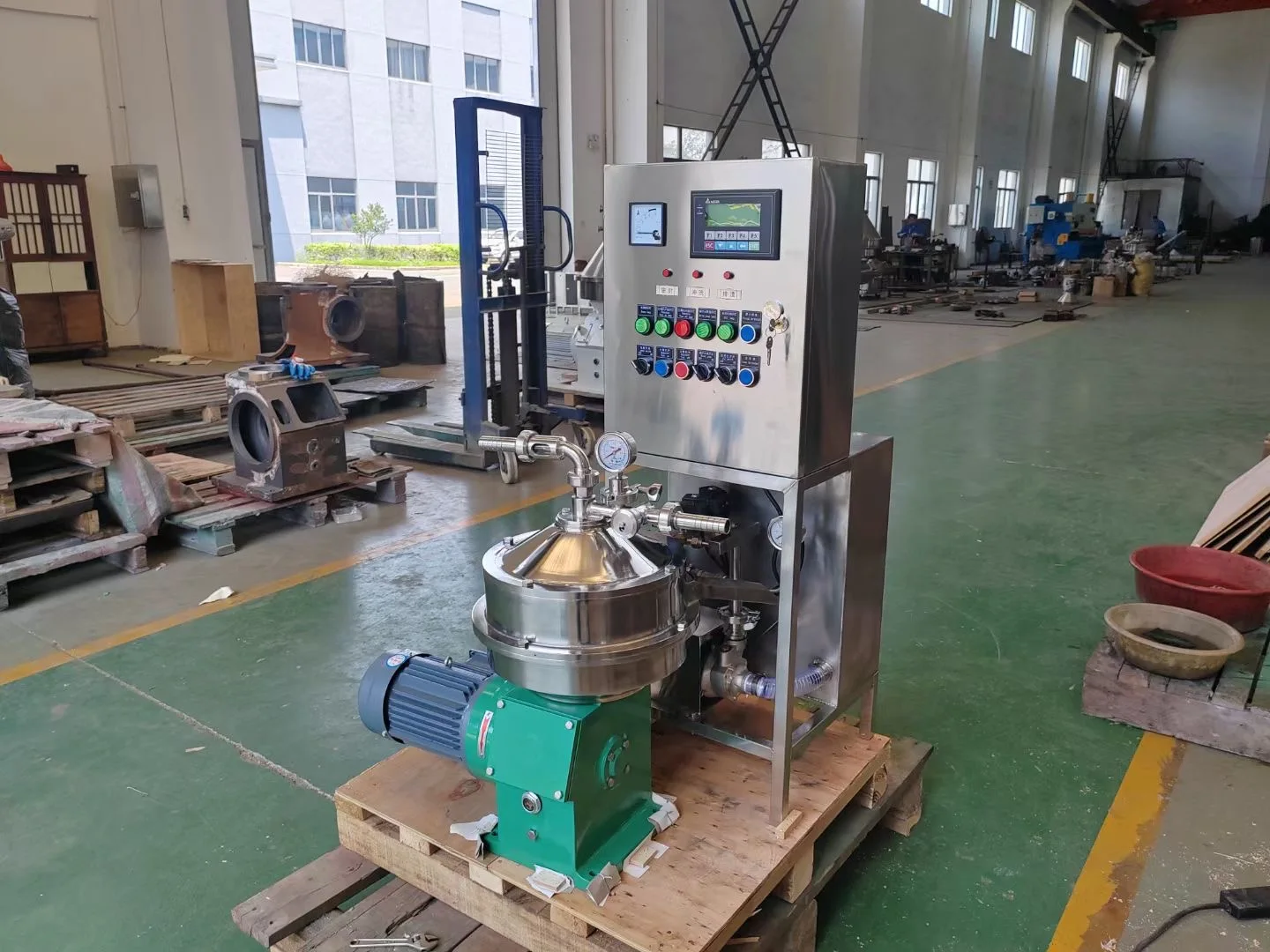 Disc Separator Centrifuge Butter Churning Machine with Motor Stainless Steel High Efficiency Continuous Processing