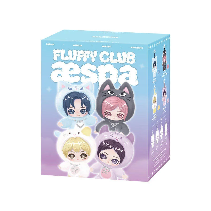 POPMART Aespa Fluffy Club Blind Box 4pcs Collectible Plush