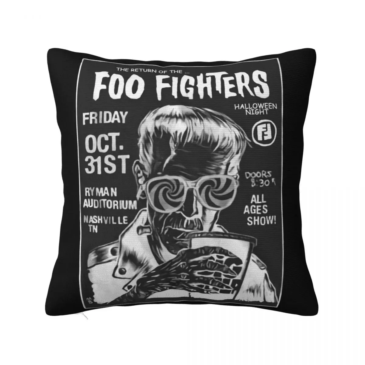 Foo Fighter The Return Of 2X Large Black Cool Designs Chinese Style Spring Youth Personalized Summer Pillow Case