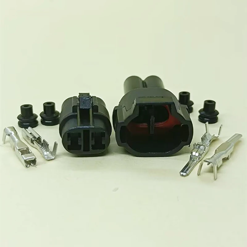2-Pin Sumitomo Style Waterproof Automotive Connector Kit Male Female Plug with Terminals Seals White/Black