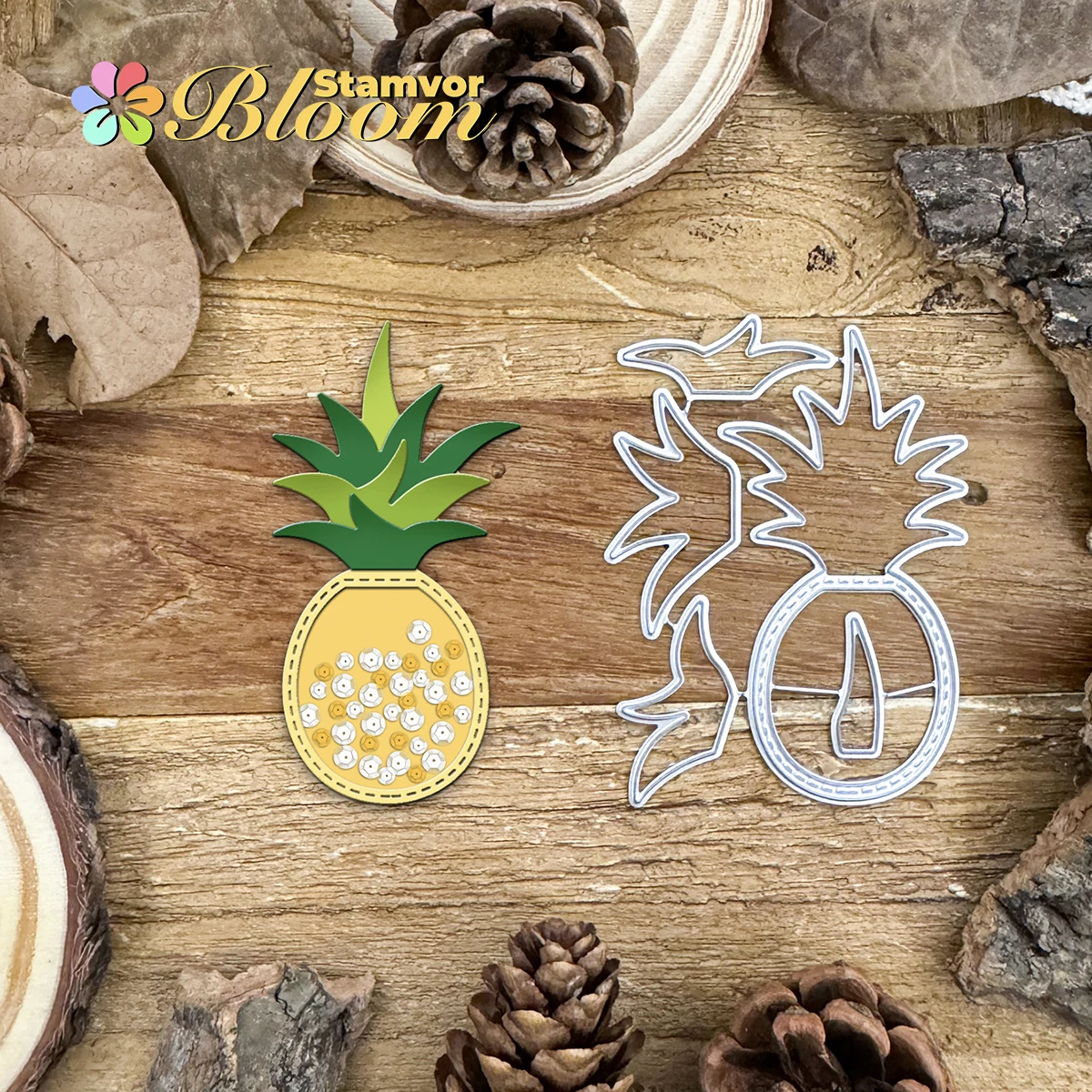 Schöne Schicht Ananas Sommer Shaker Karten Metall Stanzformen Scrapbooking dekorative Prägung