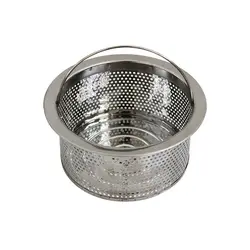 Diamter-cesta de filtro de fregadero de 135,5mm, colador de fregadero de cocina con agujero de filtro de 2mm, tapón de desecho de acero inoxidable, cesta de malla