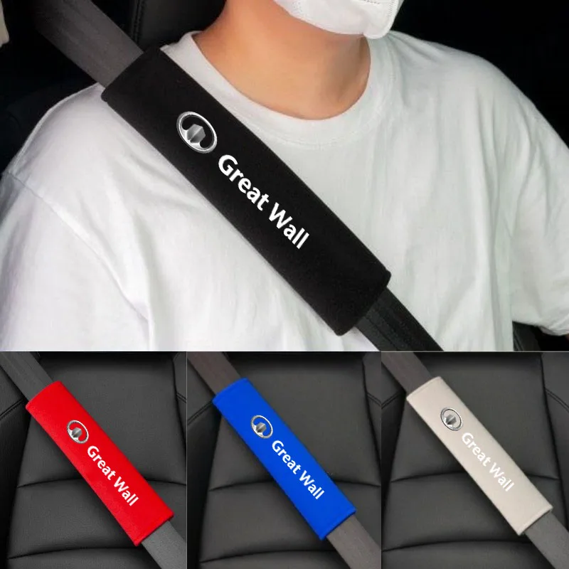 

2pcs Cotton Car Seat Belt Safety Belt Shoulder Protector Cover For Great Wall Poer Tank 300 Haval Hover H3 H5 GWM Accessories