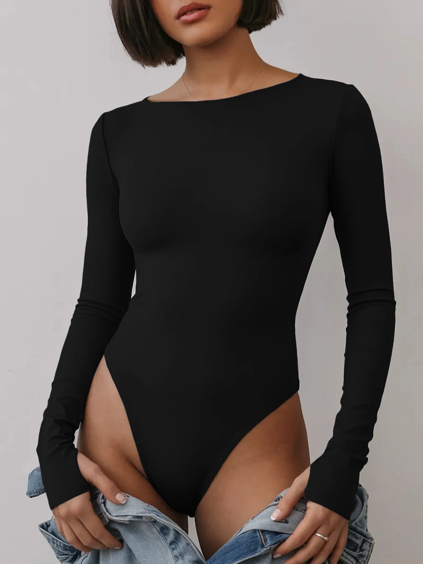 2025 New Autumn Sexy Long Sleeve One Piece Bodysuit Women Tops Black Coffee Slim Off Shoulder Bodycon Bodies Office Lady Outfits