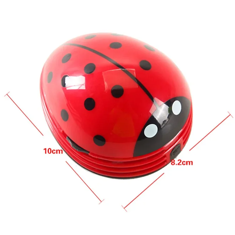 20pcs Creative Mini Ladybird Desktop Dust Collector Ladybug Keyboard Vacuum Cleaner Home Office Clean Tool