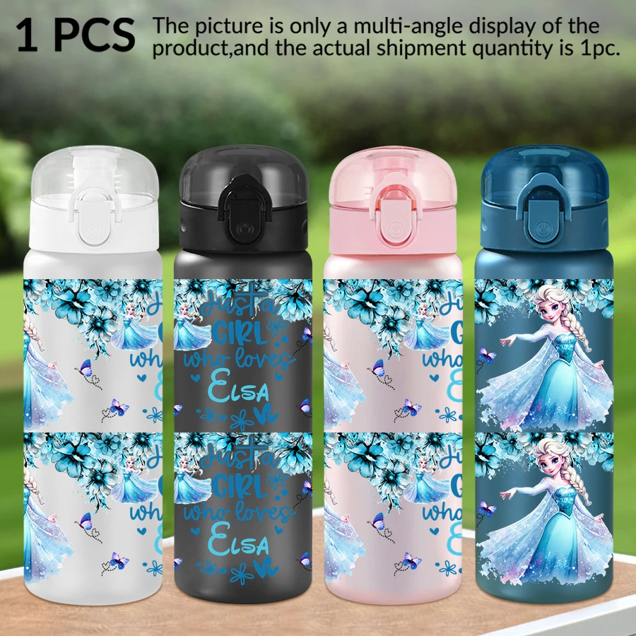 

1Pc Disney Elsa Frozen pattern 26oz plastic water bottle outdoor sports water cup birthday/homecoming gift