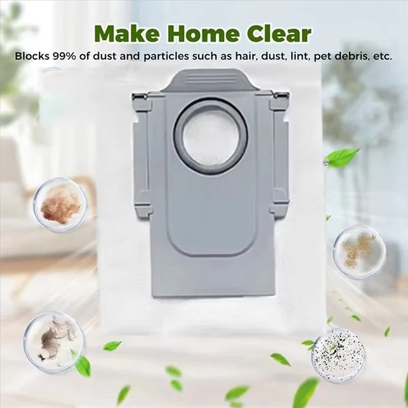 Sacchetti per la polvere di ricambio per confezione TCF-10 per la sostituzione dell'aspirapolvere Roborock Qrevo Master / Qrevo Slim