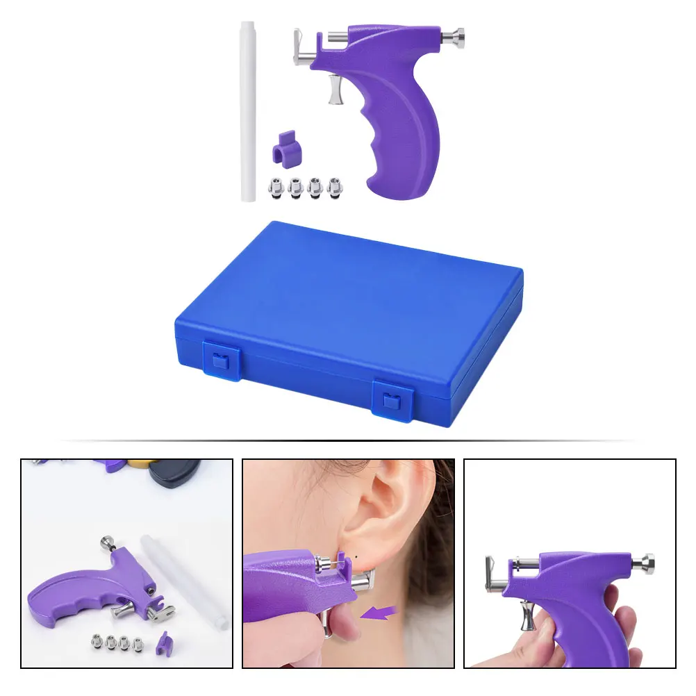 

Stud Gun Ear Piercing Tool Device Peircing Kit Beauty Puncture Stainless Steel Safety Ears