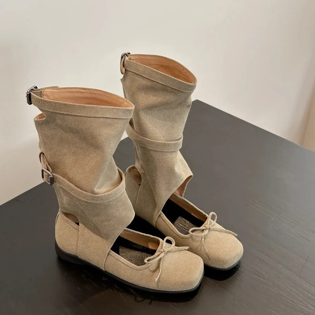 

Новые нишевые модные летние ботинки Maillard, женские дышащие повседневные ботинки с бантом