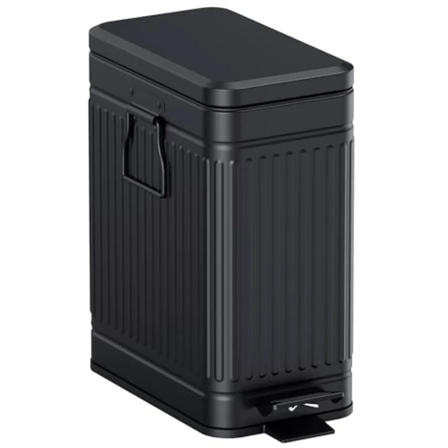 

Маленькая урна для мусора с крышкой и плавным закрыванием - 10 л/2,6 галлона, из нержавеющей стали, для улицы, для собачьих отходов - металлический контейнер для мусора с педалью