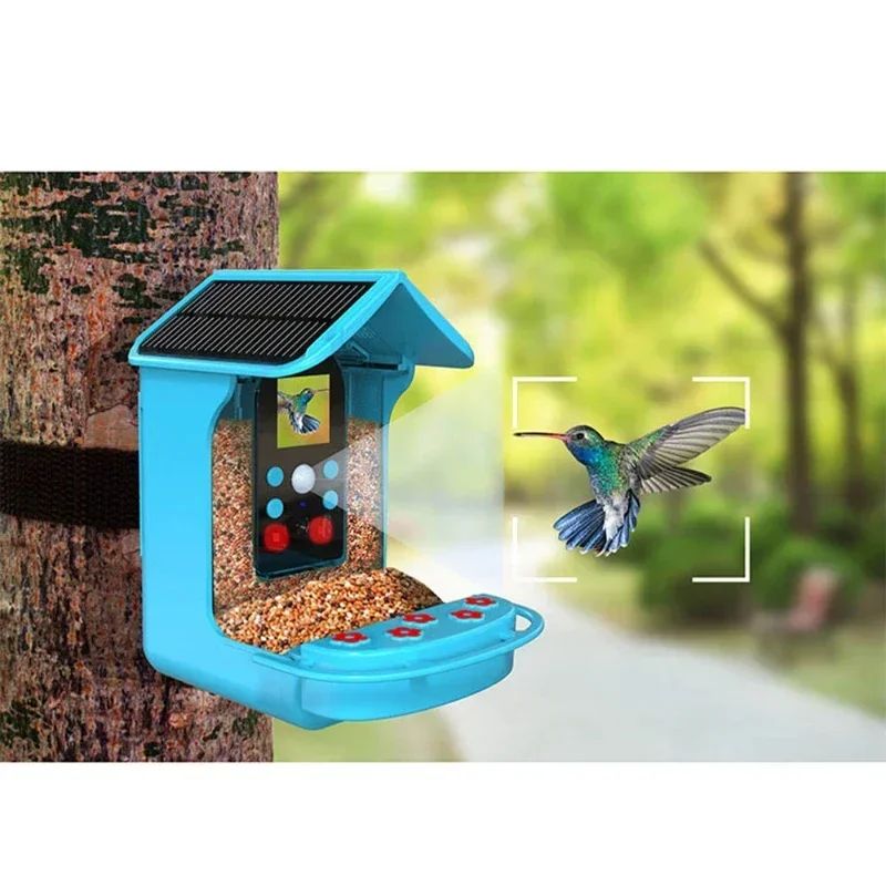 Outdoor Waterproof Solar Automatically Take Video Bird Feeder With Camera