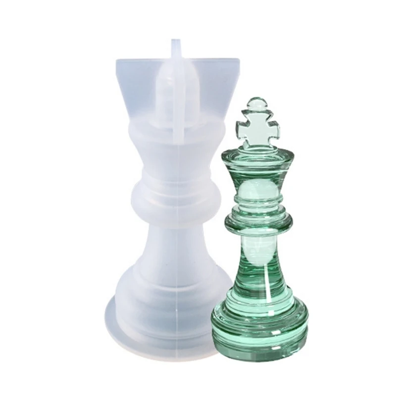 3D International Chess Piece Silicone Molds Epoxy Resin Casting Molds Jewelry Making Tools for Family Party Board Games