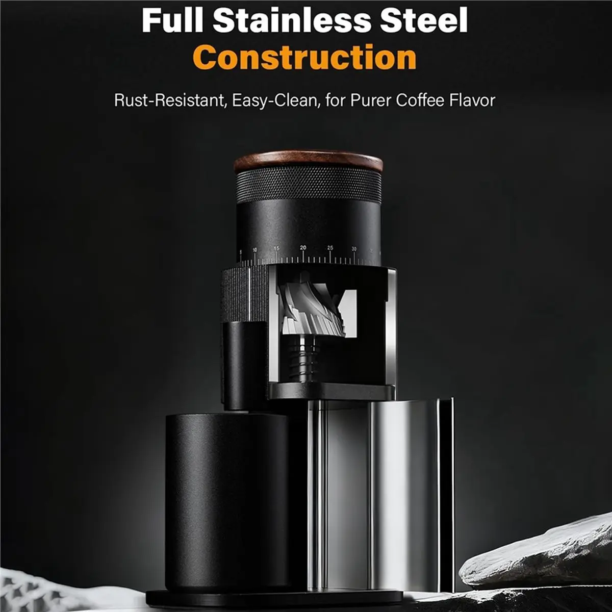 

(AIMA) Single Dose Coffee Grinder,Quiet DC Motor, Home-Use Espresso Grinder, Burr Coffee Grinder, with 80 Settings