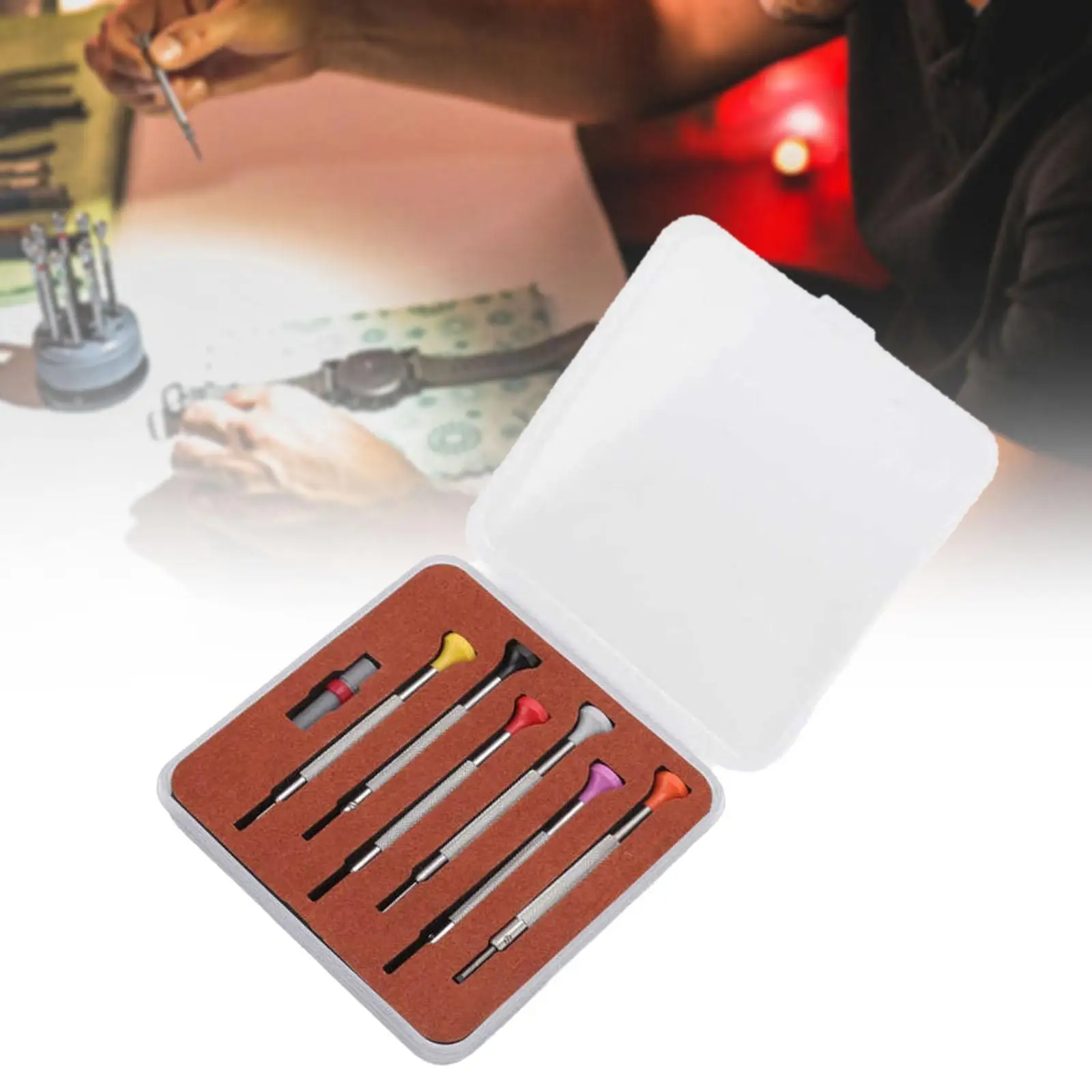 مجموعة مفكات الساعات أدوات صغيرة مفكات الساعات المعدنية لصانعي الساعات الإلكترونية وإصلاح النظارات ومستلزمات المجوهرات #3