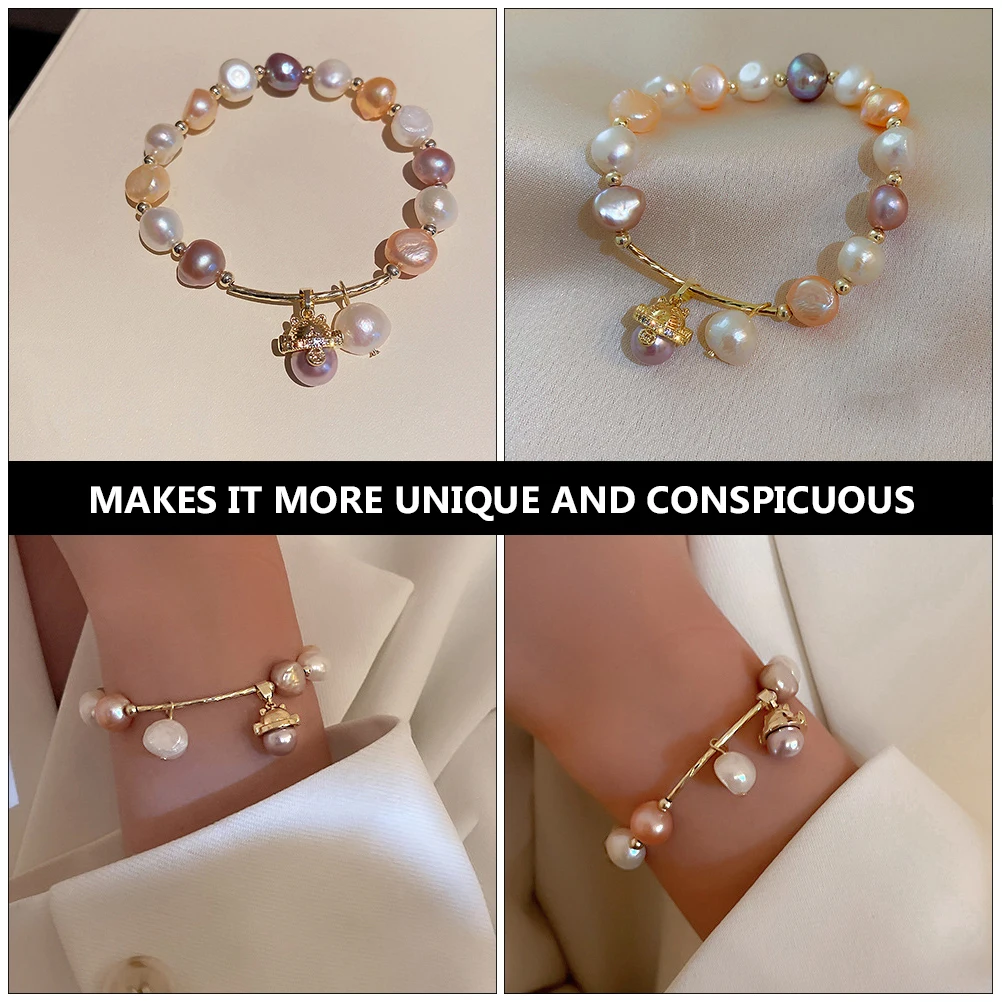 

Color Women Bracelet Simulated Pearl Wrist Chain Elegant Ladies Bridesmaid Gift Travel Employee Welfare Anniversary
