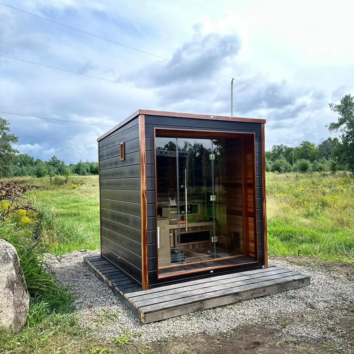 

Customize High End Hemlock 2 Person Luxury Sauna 3 Person Outdoor Sauna Room