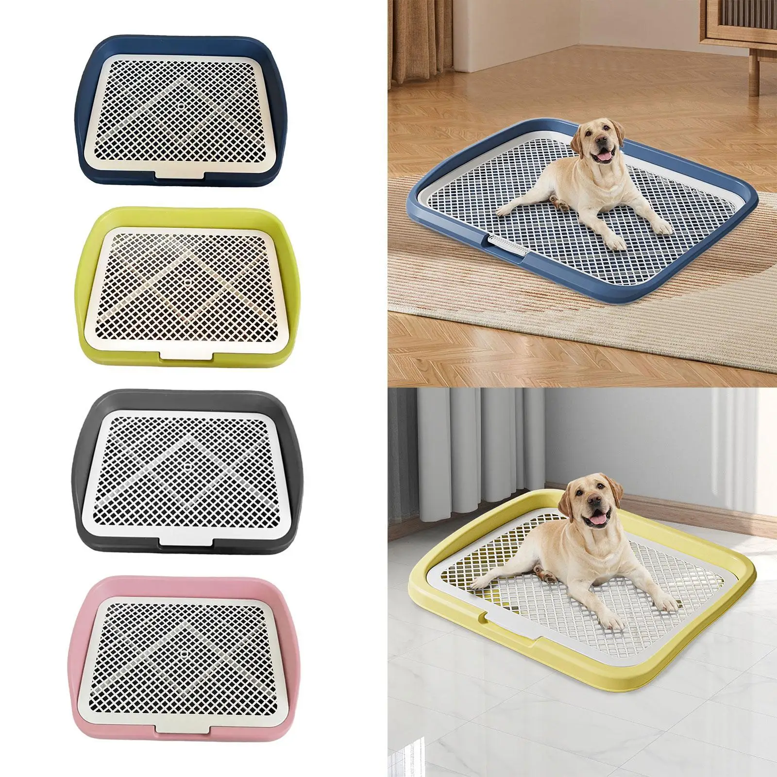 Dog Potty Pan Toilet Tray Removable Pee Holder Nonslip Puppy Training Pad for Home Apartment Bathroom Supplies view 4