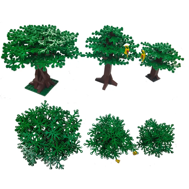 Big Tree Boulevard Build Bricks Tree Sets Construction MOC Blocks Plant Natural City Street View Park Jungle Christmas Toys Kids