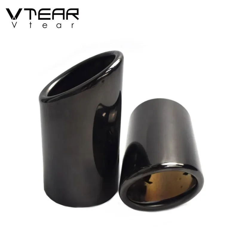 Vtear Car Tail Pipes Cover Round Exhaust Muffler Tip Accessories Car-styling Decoration Parts For Ford Focus Mk4 St Line 2020