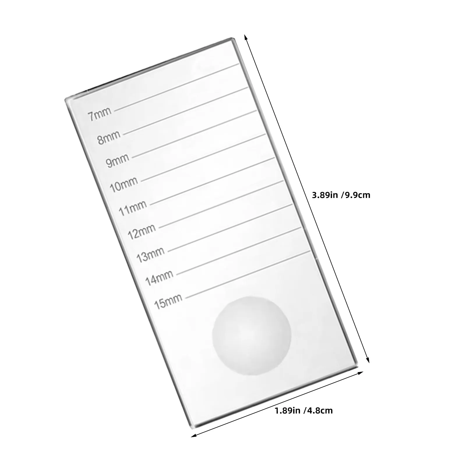 3Pcs Glass Lash Extension Tile Rectangular Transparent Scale Plate Nail Art Glue Holder Lash Strip Holder Organizer