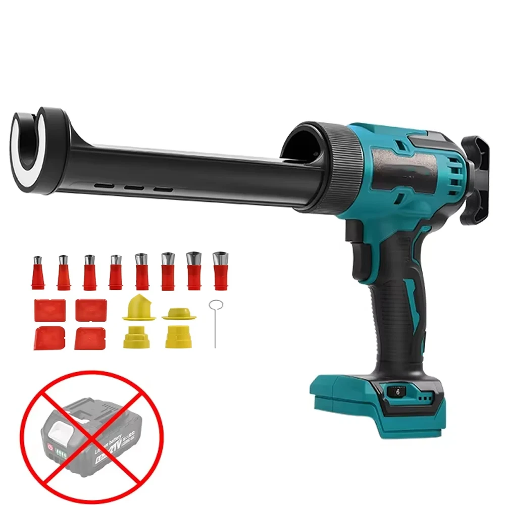

6 Speeds Cordless Electric Caulking Gun Glue Gun Silicone Glass Glue Squeezer Gun Sewing Glue Tool for Makita 18V Battery