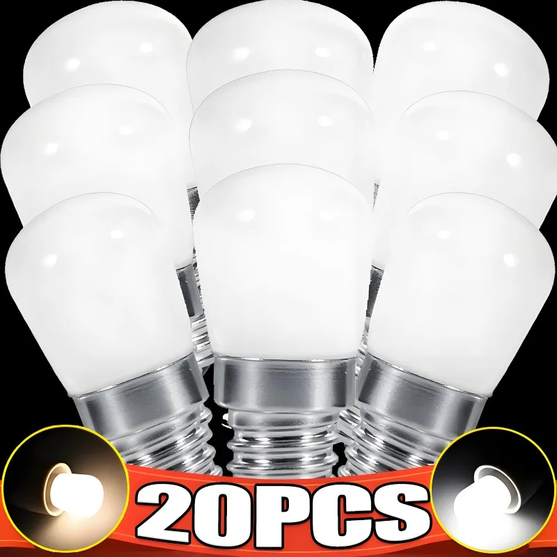 

20/1PCS LED Refrigerator Lamp Screw Bulbs Light E14 E12 Light Bulb Replacement Halogen Lights Display Cabinet Lamp LED Spotlight