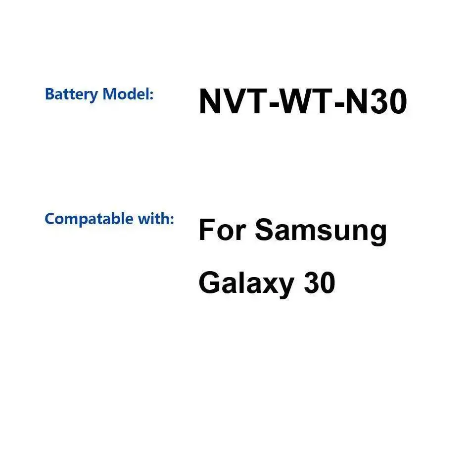 

Аккумулятор мобильного телефона Nvt-WT-N30, 5000 мАч, замена премиум-класса для Samsung Galaxy 30