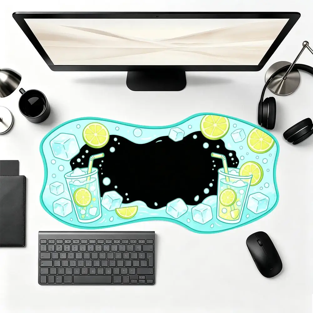 Creative Cartoon Music Stage Desk Mat Large Size Non Slip Base For Kids Decor Irregular Shape