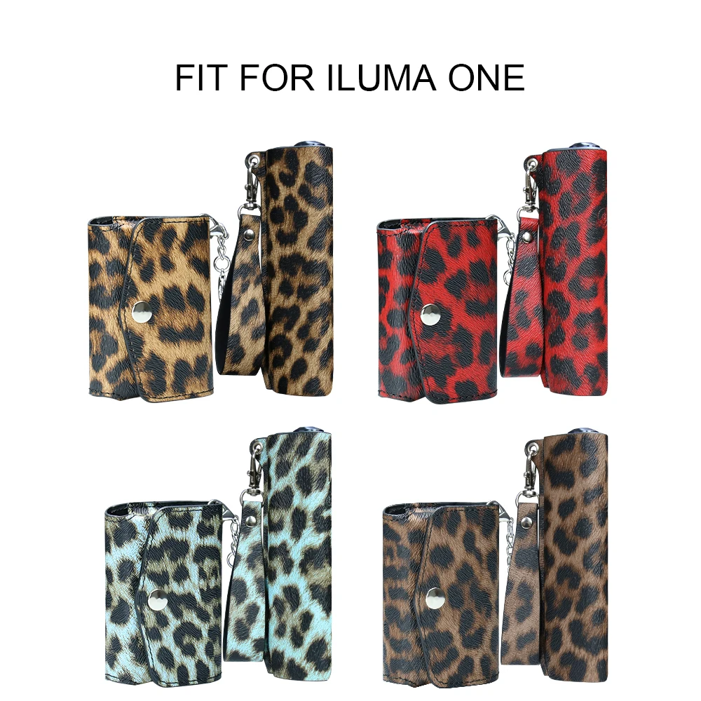 

4 Color Leopard Cigarettes Storage Holder and Case and for IQOS ILUMA ONE Sexy Instinctive Decorative Protective Set for ONE