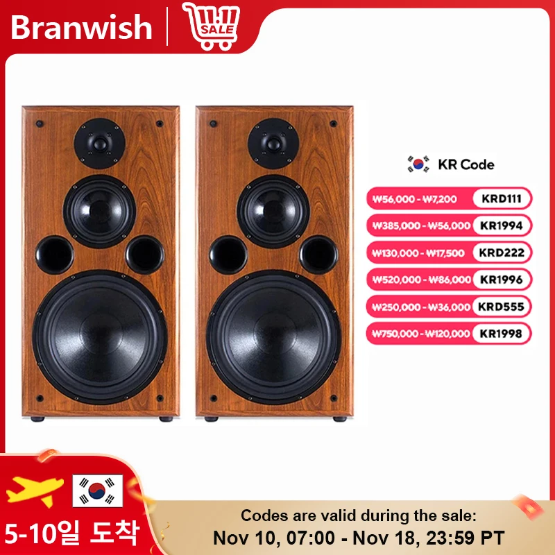 10 Inch 200W 8Ohm High School Low Speaker Bass Silk Film Tweeter F109 hifi Bookshelf Speaker Monitor Fever Passive Sound Box 1Pc