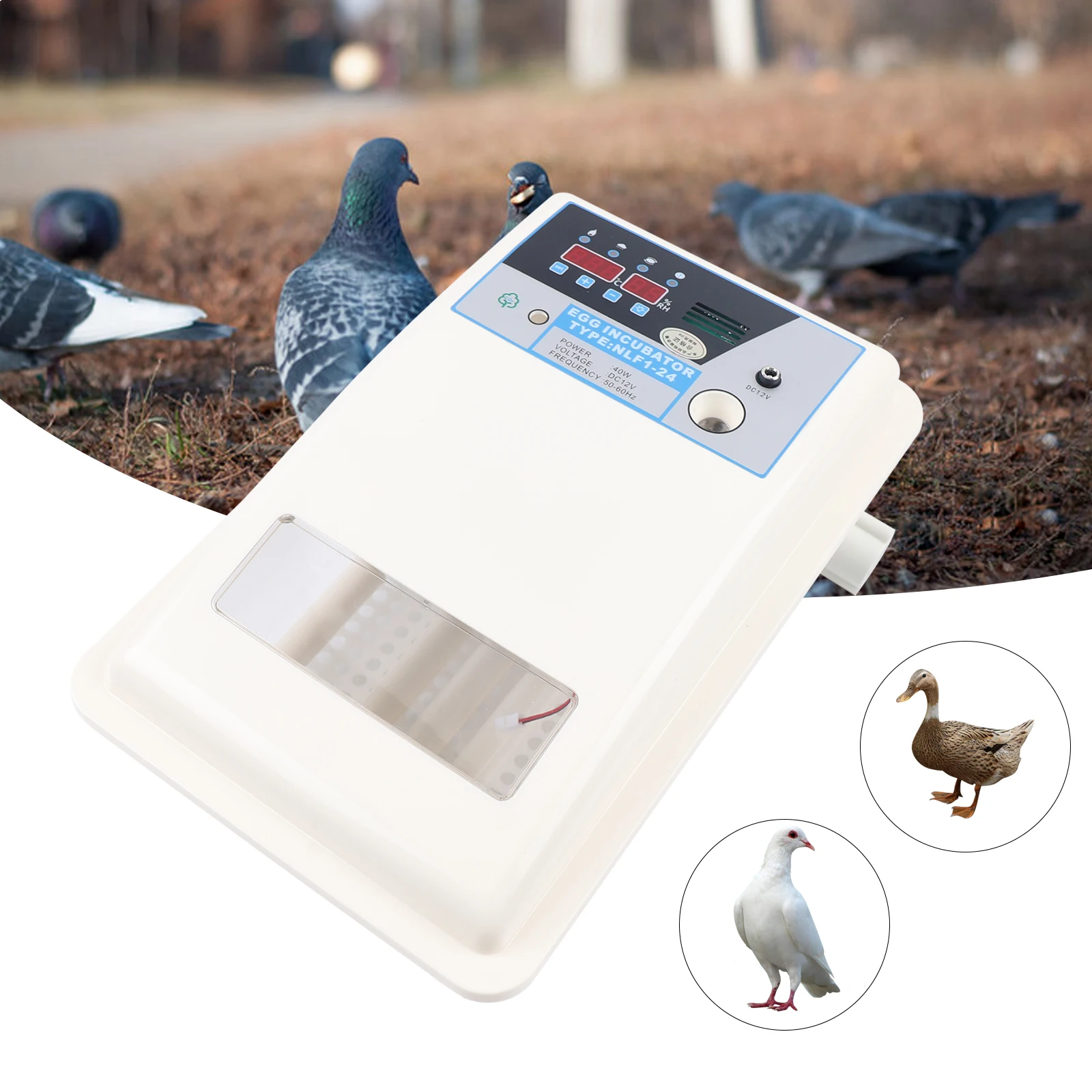 Turning Egg Incubator, Automatic Intelligent Hatch Controller,  Hatching Machine w/Temperature Control for Chicken, Ducks, Birds