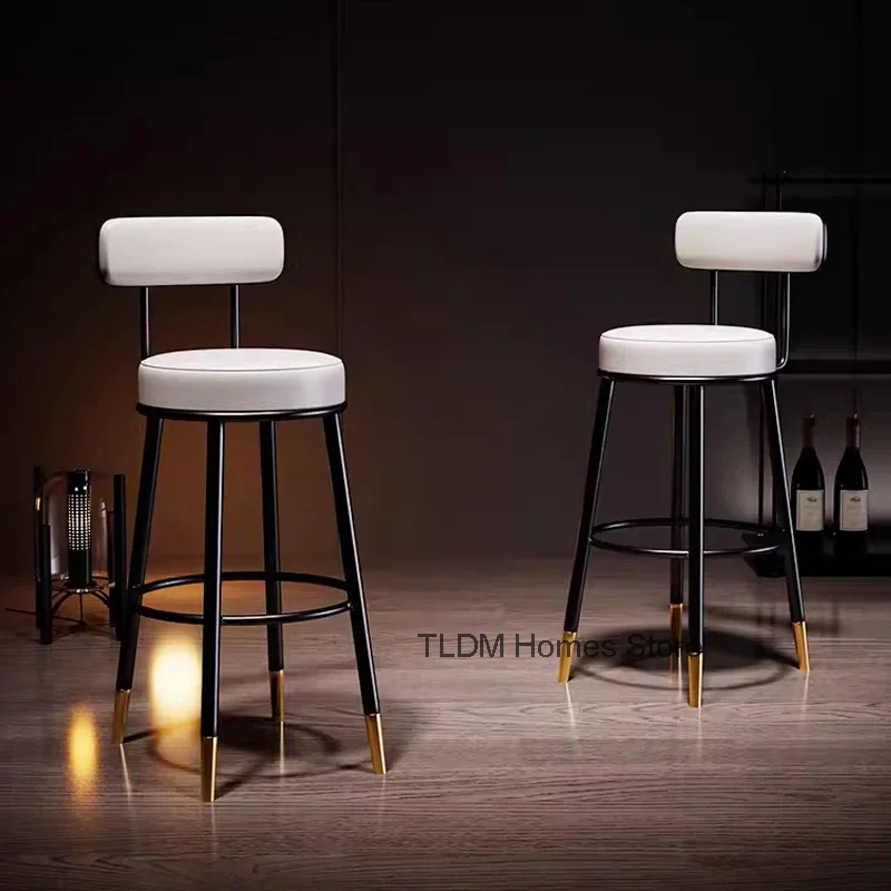 

Round Luxury Bar Chair Modern Ergonomica Art White Barber Bar Stool Kitchen Living Room Taburetes Altos Cocina Home Furniture