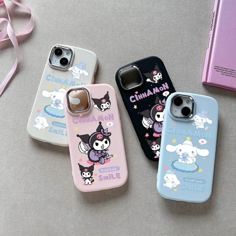 Sanrio Kuromi Cinnamoroll Phone Case For Samsung Galaxy S24 S23 S22 S21 S20 Ultra Plus FE 4G 5G Shockproof Soft Silicone Cover