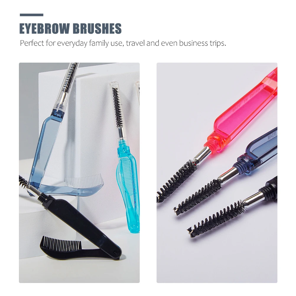 

10Pcs Multifunctional Eyebrow Brush Foldable Eyelash Comb Makeup Tool Compact for Outdoor Use Eyebrow Cosmetics Tool