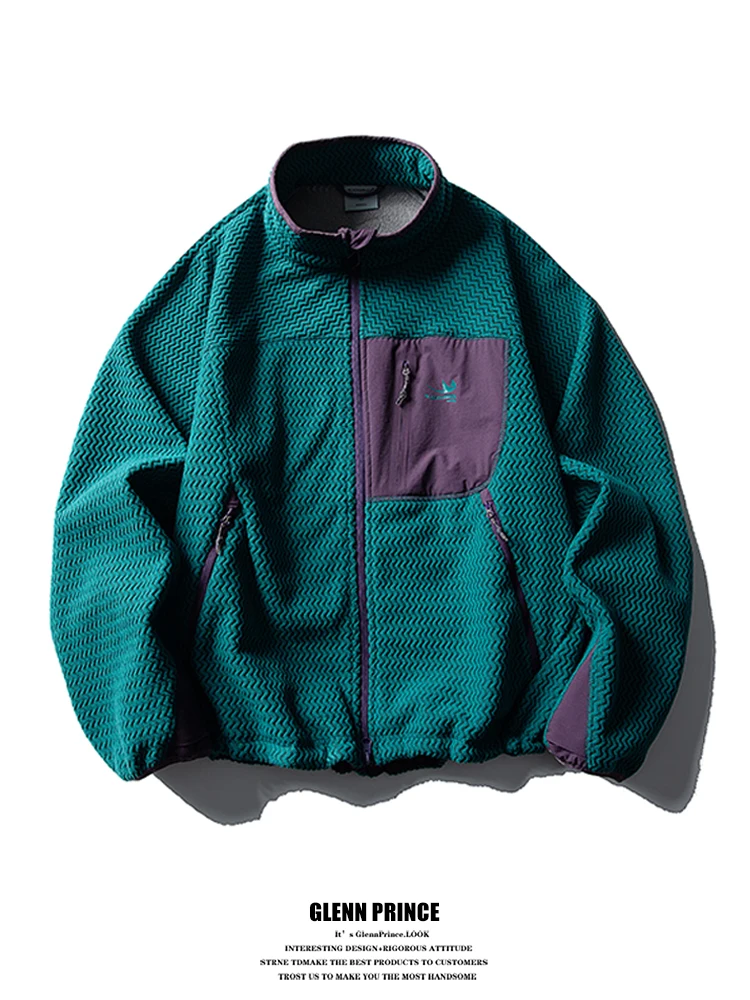 

Men's Fce Jaet GPstudio Mountain Series Wave Pattern Color Blo Outerwear Warm Autumn Winter Outdoor Clothing Jaet