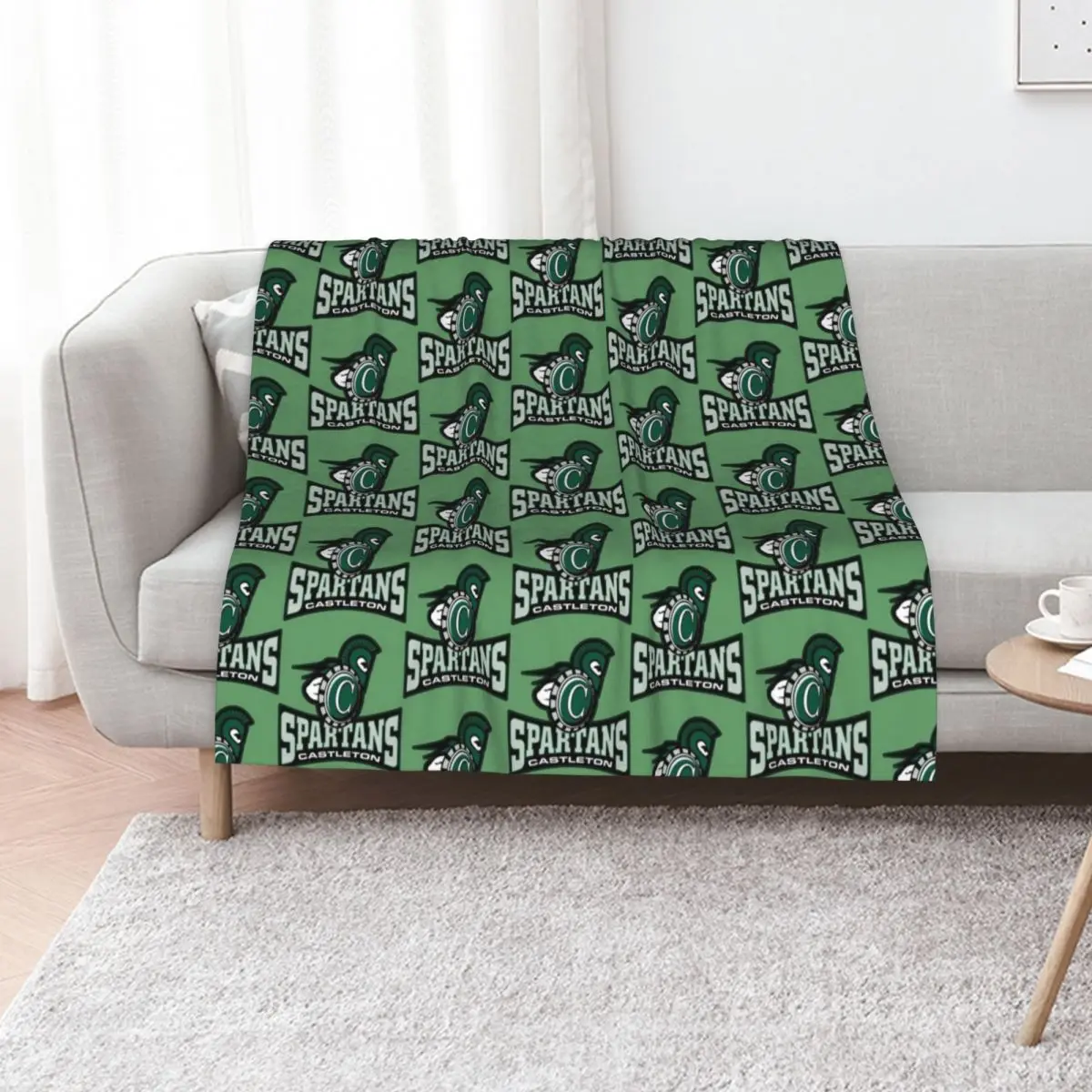 Castleton U Spartans Throw Blanket Soft funny gift Weighted Tourist wednesday blankets and throws Blankets