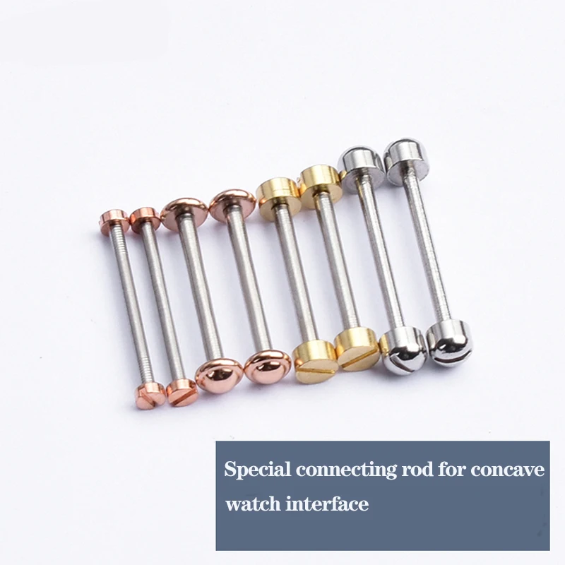 18mm 20mm 22mm Watch Screw Tube Rod Rose Gold Silver Screw-In Watch Lug Stem Link Kit for Leather Watchband Strap Spring Bar