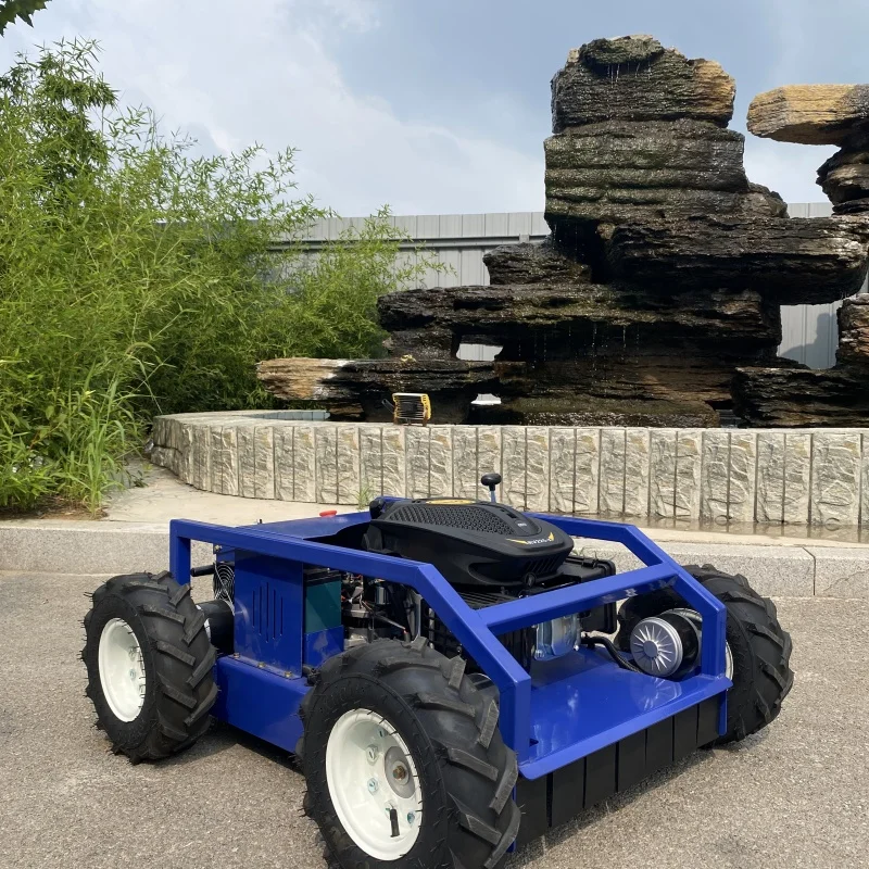 Customized rubber four-wheel anti-slip lawn trimming machine, multi-functional lawn trimming machine